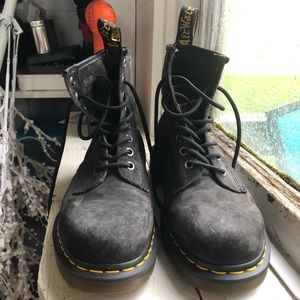 Black suede doc martens